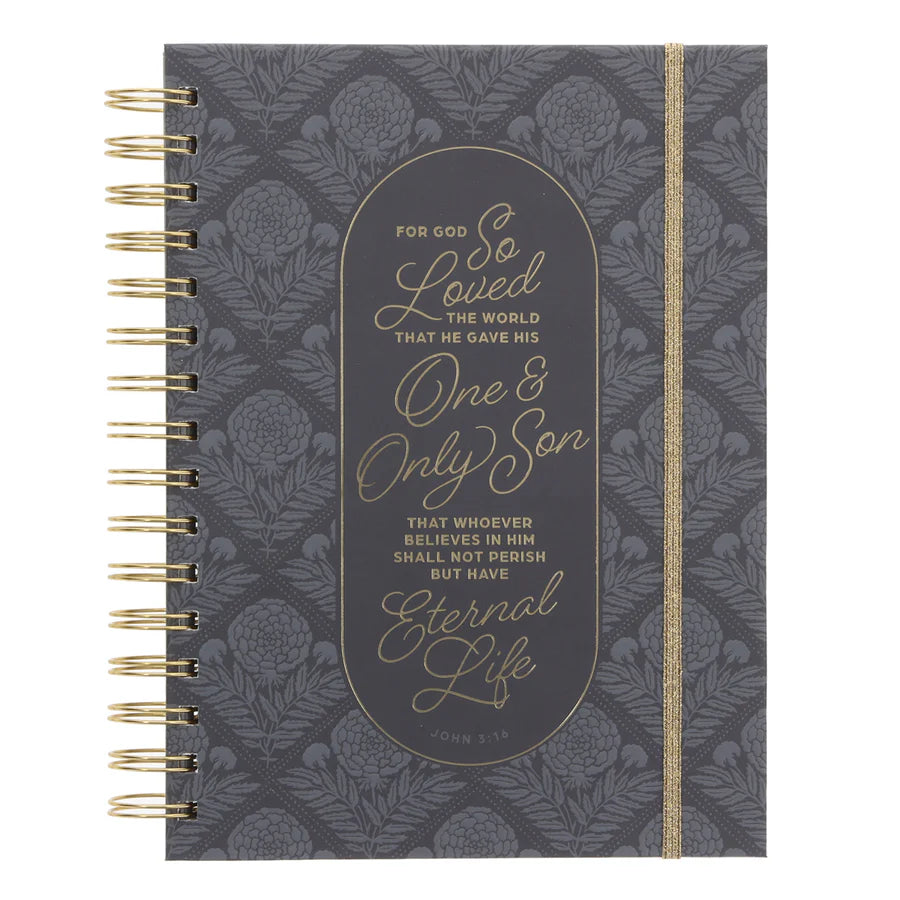 For God so Loved the World - Hardcover Wirebound Journal with Elastic Closure