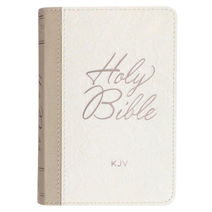 KJV White Faux Leather Mini Pocket Bible