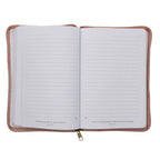 She Is Clothed with Strength and Dignity - Faux Leather Journal with Zipped Closure