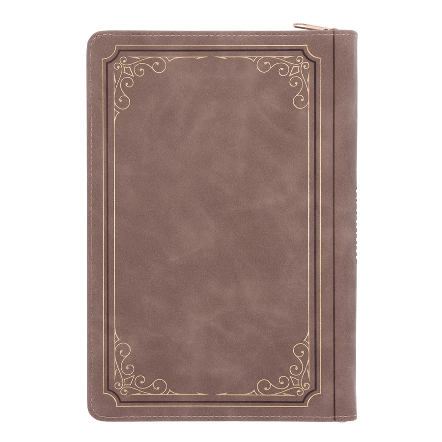 I Can Do All Things Through Christ Who Strengthens Me - Faux Leather Journal with Zipped Closure