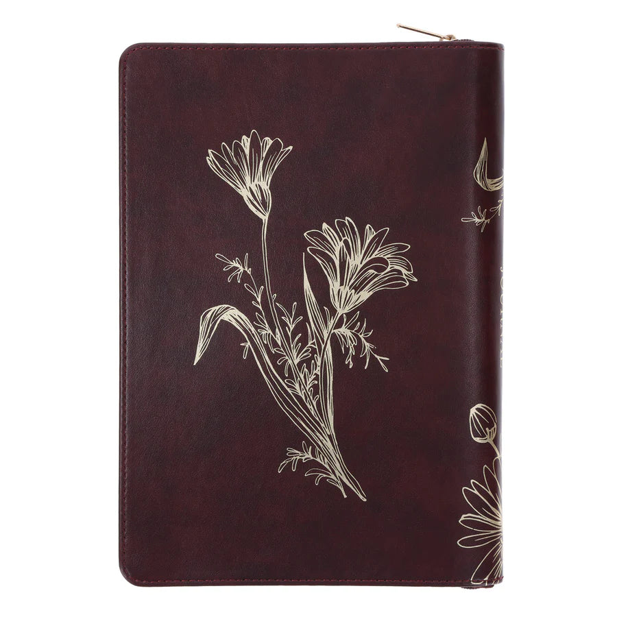 For by Grace You Have Been Saved Through Faith - Faux Leather Journal with Zipped Closure