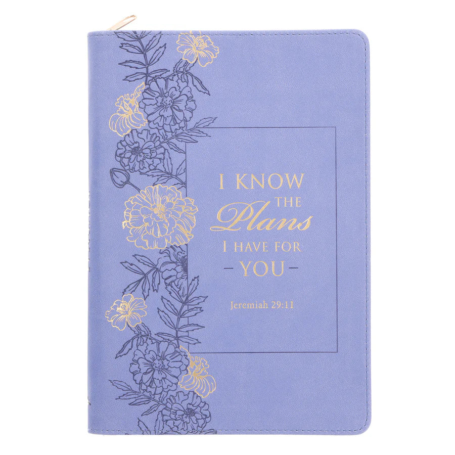 I Know the Plans I Have for You - Faux Leather Journal with Zipped Closure