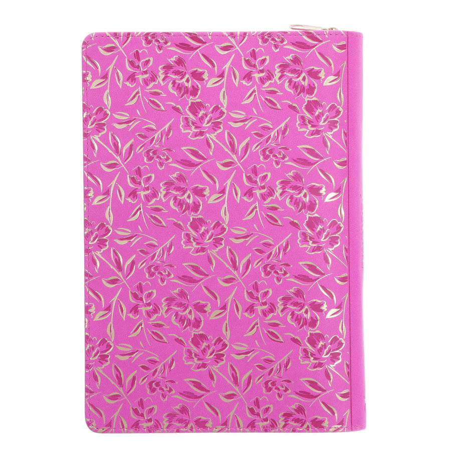 Faith Hope Love - Faux Leather Journal with Zipped Closure