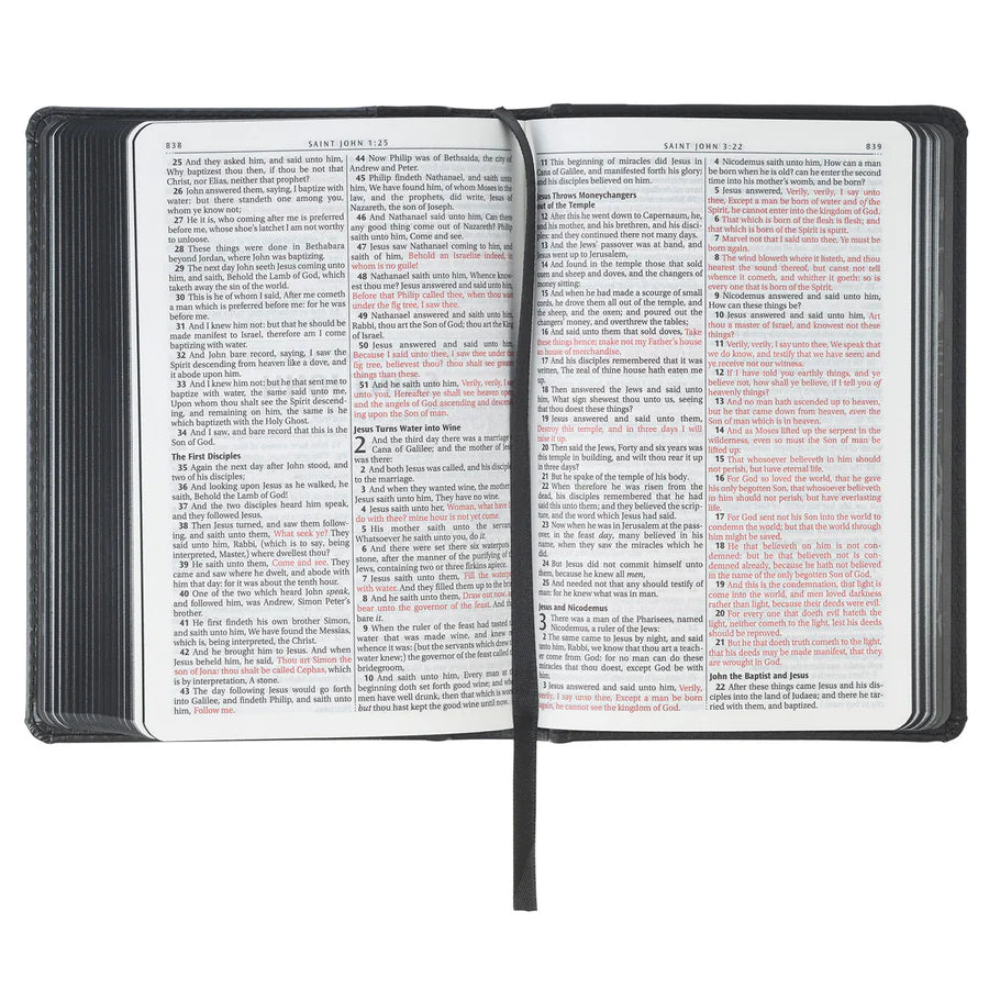KJV Holy Bible, Compact Vegan Leather Red Letter Edition