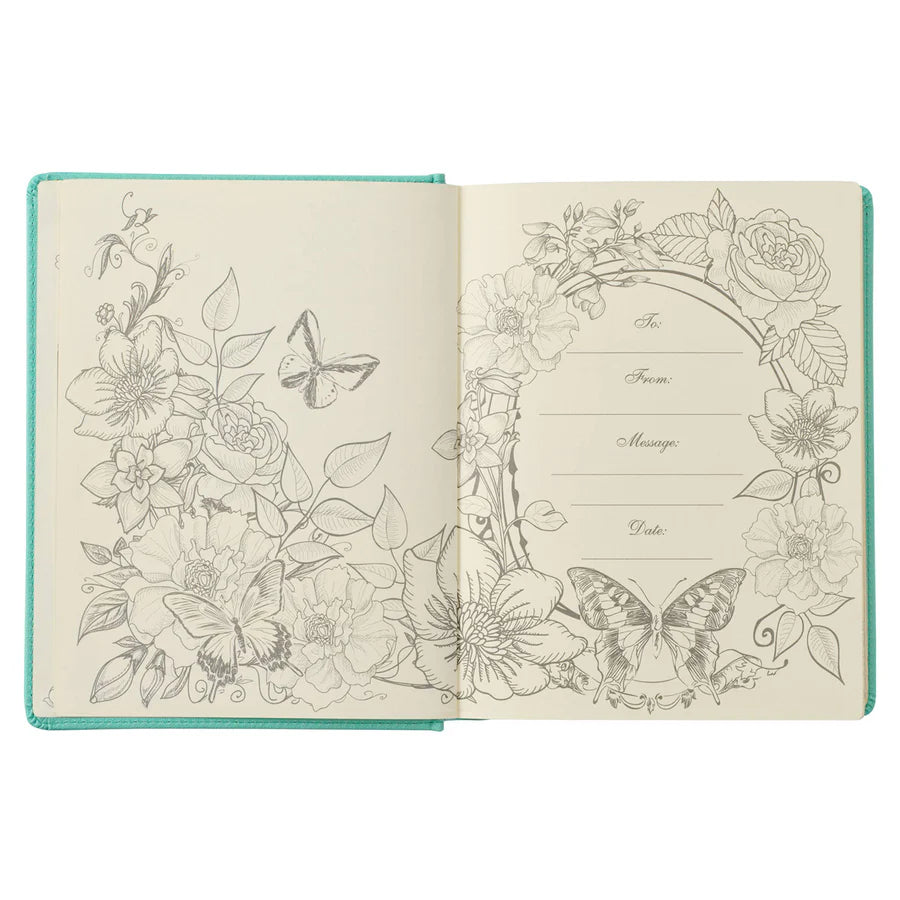 KJV Turquoise Faux Leather Hardcover My Promise Bible