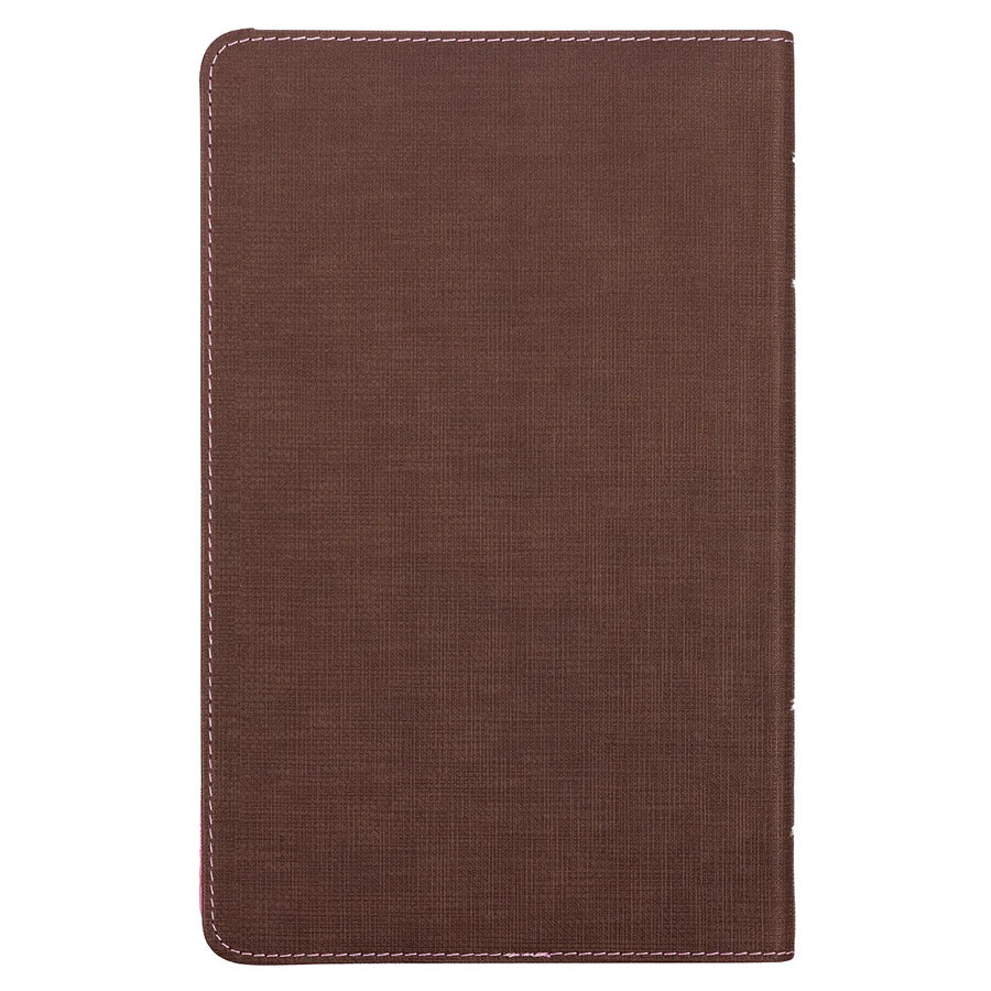 KJV Saddle Tan And Pink Faux Leather Giant Print Bible