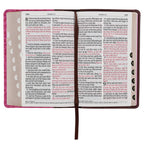 KJV Saddle Tan And Pink Faux Leather Giant Print Bible