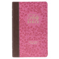 KJV Saddle Tan And Pink Faux Leather Giant Print Bible