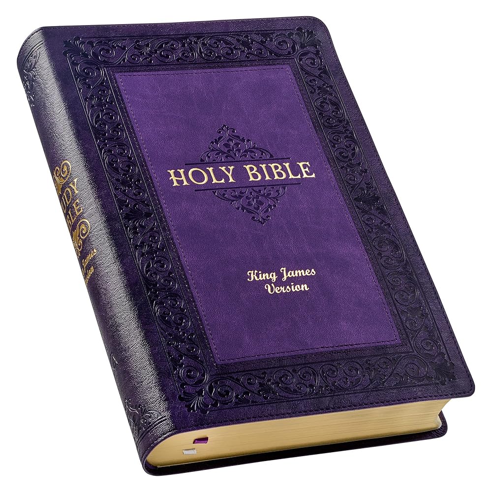 KJV Study Bible, Large Print Faux Leather - Thumb Index, King James Version Holy Bible, Purple Two-tone (KJV Study Editions LP) cover image