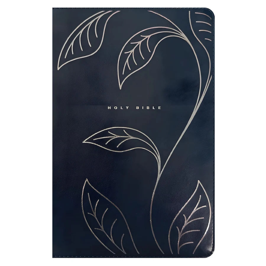 NLT Navy Vines Imitation Leather Filament Personal Size Bible