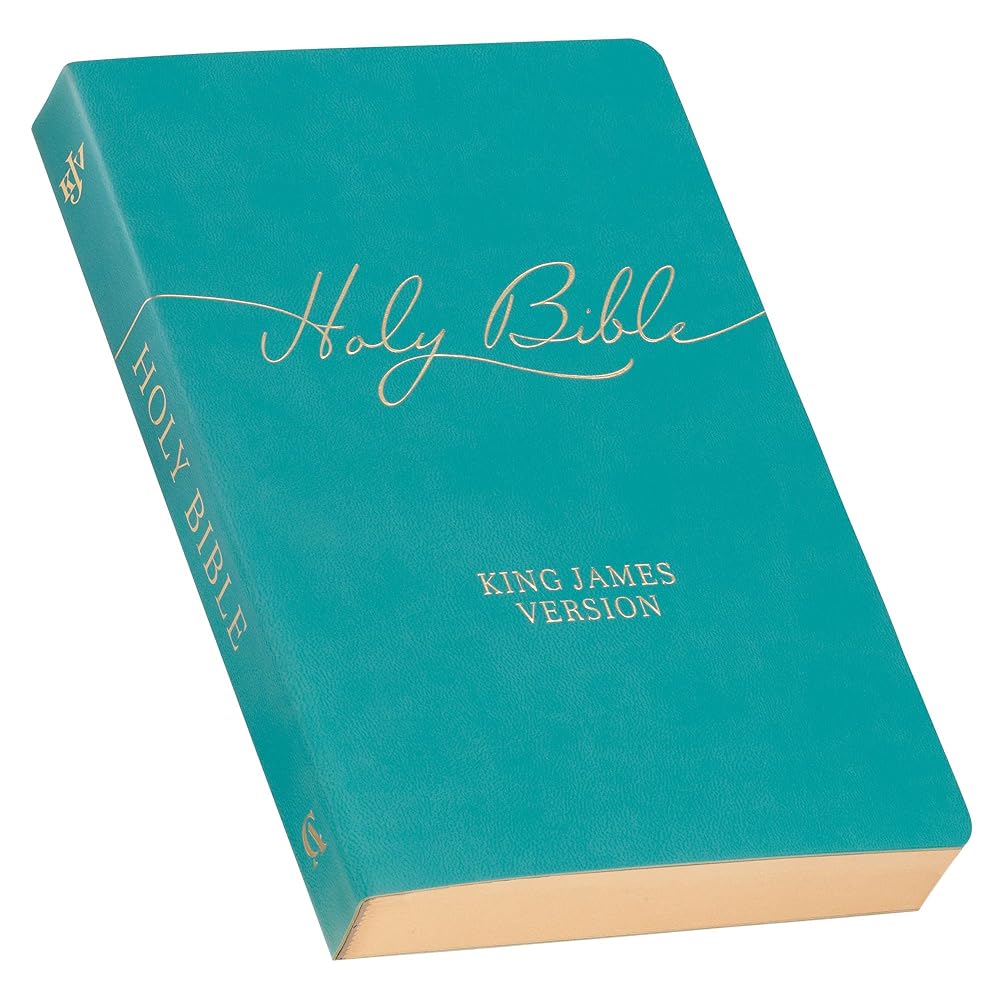 KJV Holy Bible, Gift Edition Faux Leather, King James Version, Teal cover image